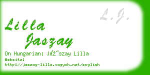 lilla jaszay business card